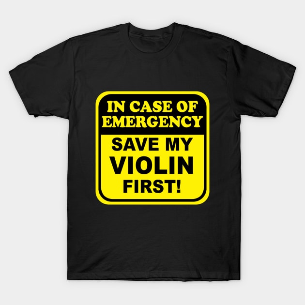 Save My Violin T-Shirt by evisionarts